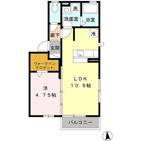 カーサ マルジュー 201号室 間取り