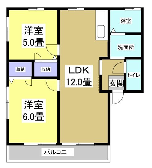 メープル 201号室 間取り