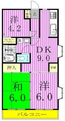 203号室 間取り