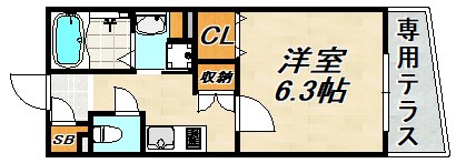 H.Cフラッツ須磨天神 間取り図