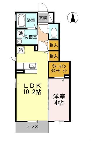 ドルチェ高座渋谷 102号室 間取り