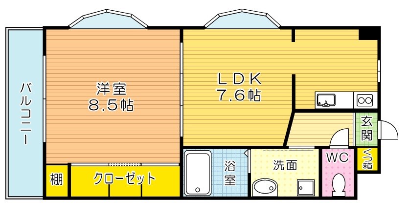 浅野ベイタワー 203号室 間取り