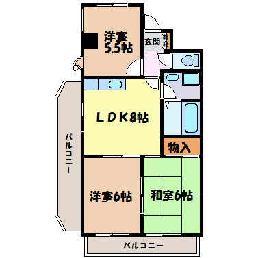 マジェスティーハイツ御成 間取り図