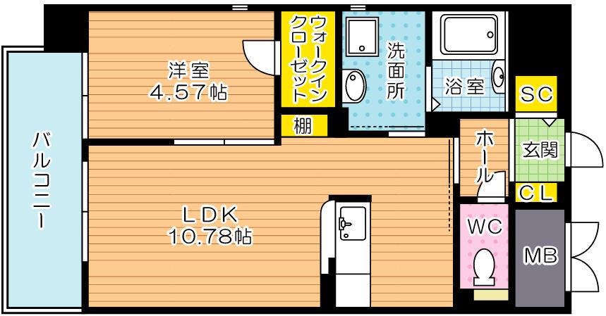 シャーメゾングランドソレイユ門司 302号室 間取り