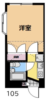 ジョイパレス平塚 105号室 間取り