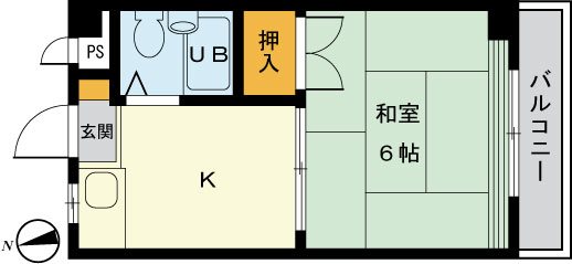 グリーンハイムコダイ 307号室 間取り