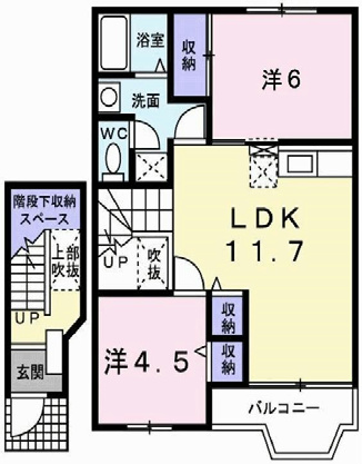 ハーブテラスIリーフ 間取り図