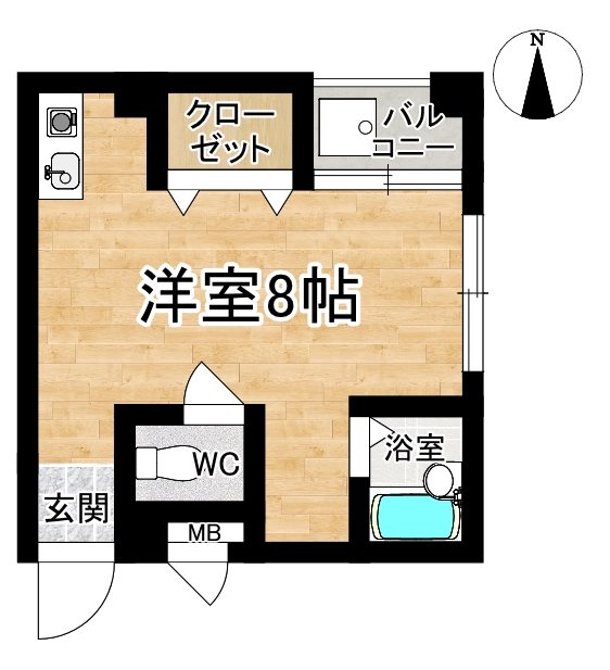 コーポならまち 間取り図
