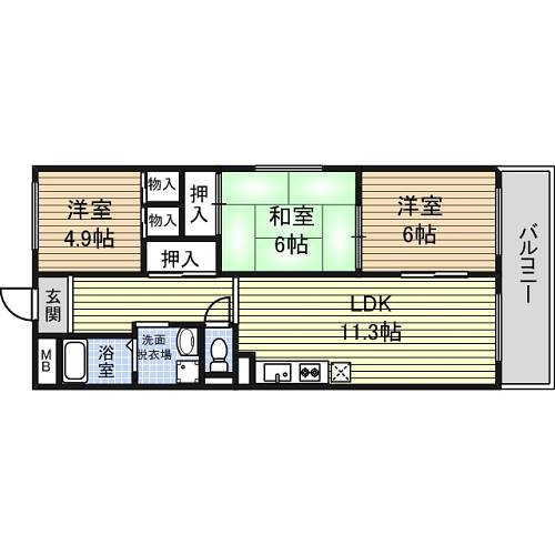 ラフィネ櫻館 間取り
