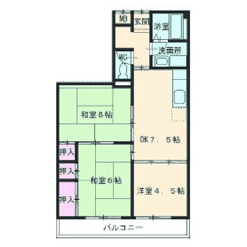 愛知県名古屋市中川区畑田町３丁目 間取り