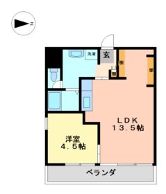 ノイエシュトラッセ山木田ビル 間取り