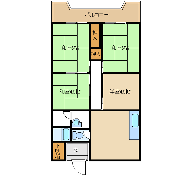 白壁ハイツ 間取り