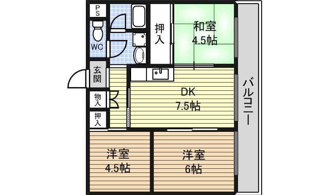 愛知県名古屋市中村区並木１丁目 間取り