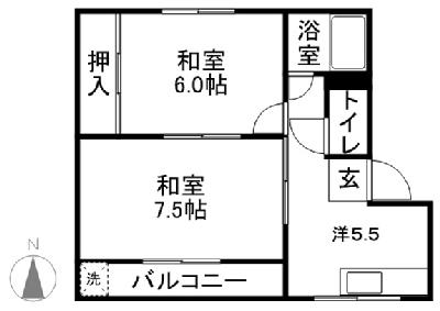 愛知県名古屋市昭和区田面町１丁目 間取り