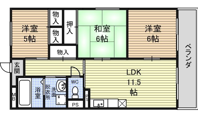 ソレアードⅢ 間取り