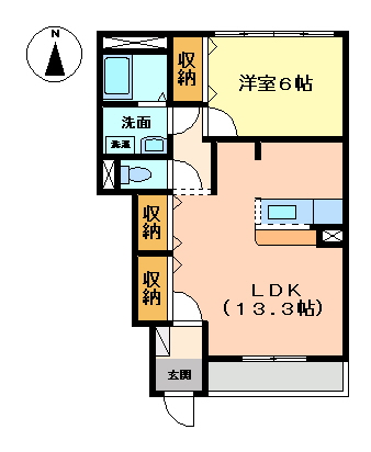 愛知県名古屋市中川区服部１丁目 間取り