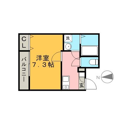 クレフラスト三吉Ⅱ 間取り