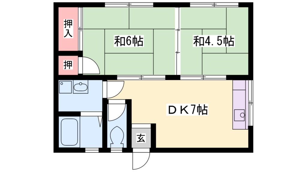 サンハイツ浜の宮 間取り図