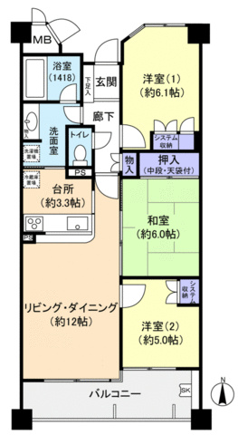 愛知県名古屋市千種区鹿子町４丁目 間取り
