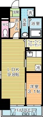 クルーズ・グラン・アリビオ 601号室 間取り