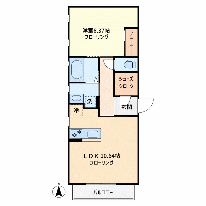 ワエナヴィレッジ 2A号室 間取り
