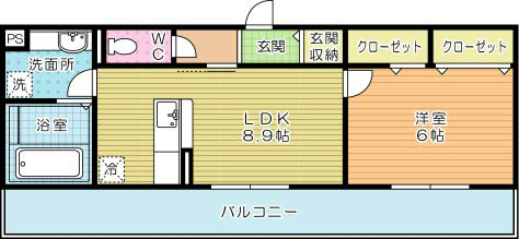 サニーイースト 302号室 間取り