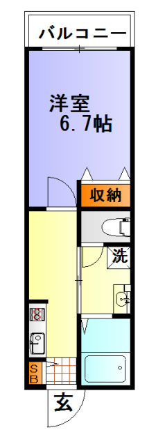 コモド三春 202号室 間取り