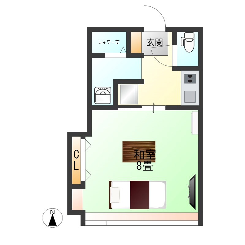 ウィスタリアA 2号室 間取り