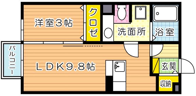 アバン セ シェル 202号室 間取り