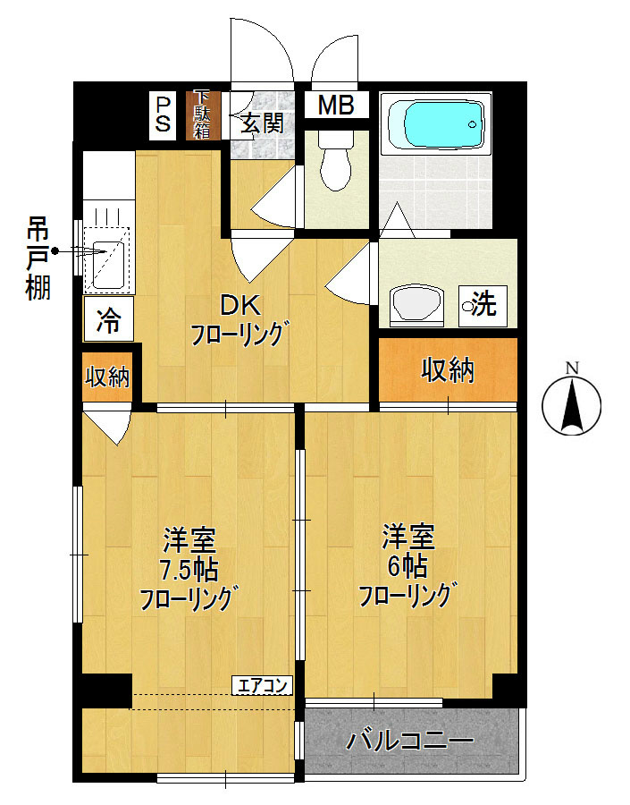 稲田堤グランドハイツ 306号室 間取り