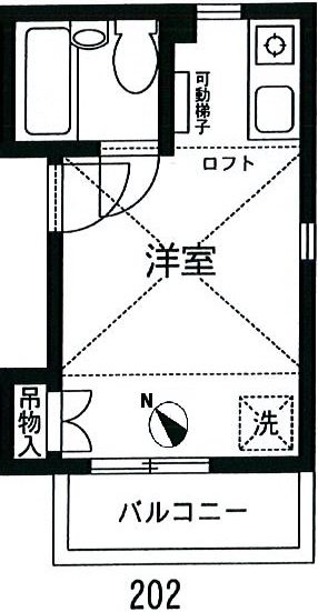 サイレントＦ 202号室 間取り