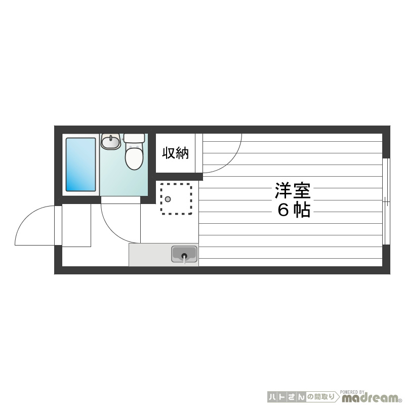 シングルス大岡山 103号室 間取り
