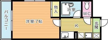 ギャラン工大駅前 406号室 間取り