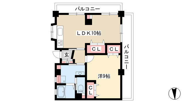愛知県名古屋市中区松原２丁目 間取り