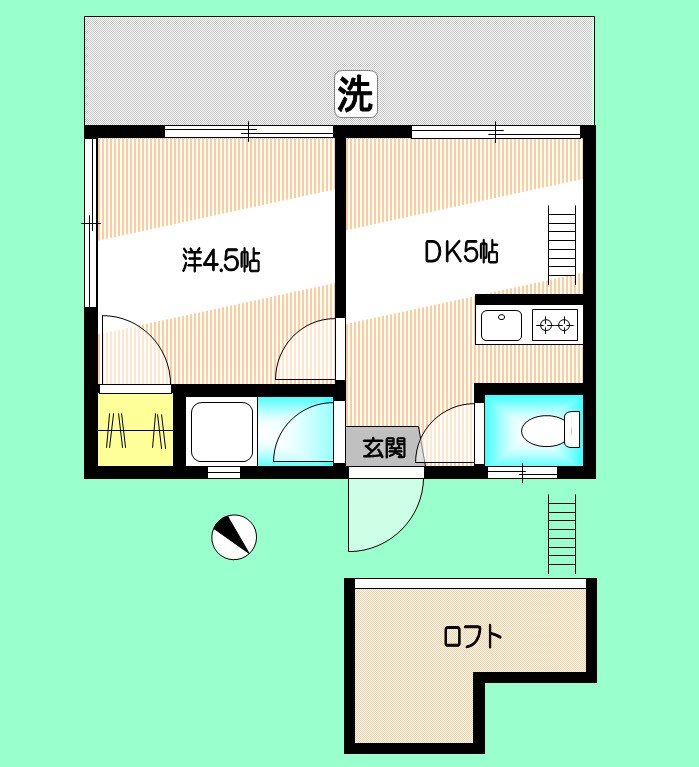 エレガンス上高田B 間取り図