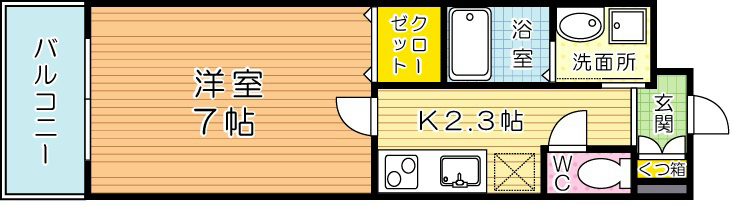 グレイスフル到津 505号室 間取り