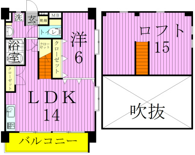 アーク松の木通り 601号室 間取り