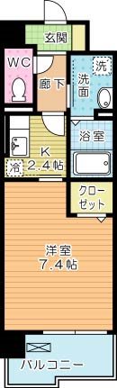 プランドール  1002号室 間取り