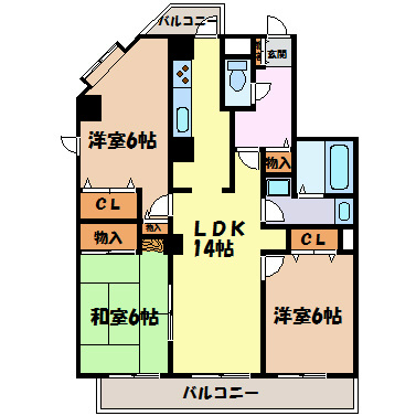 グランドハイリス本山 間取り図