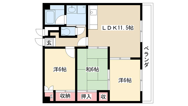 愛知県名古屋市西区八筋町 間取り