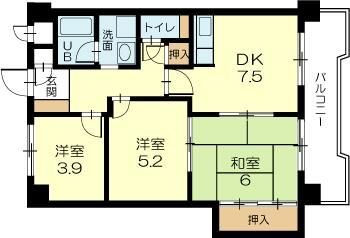 ロイヤルコーポ伊保 間取り図
