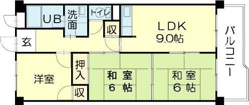 ロイヤルコーポ伊保 間取り図
