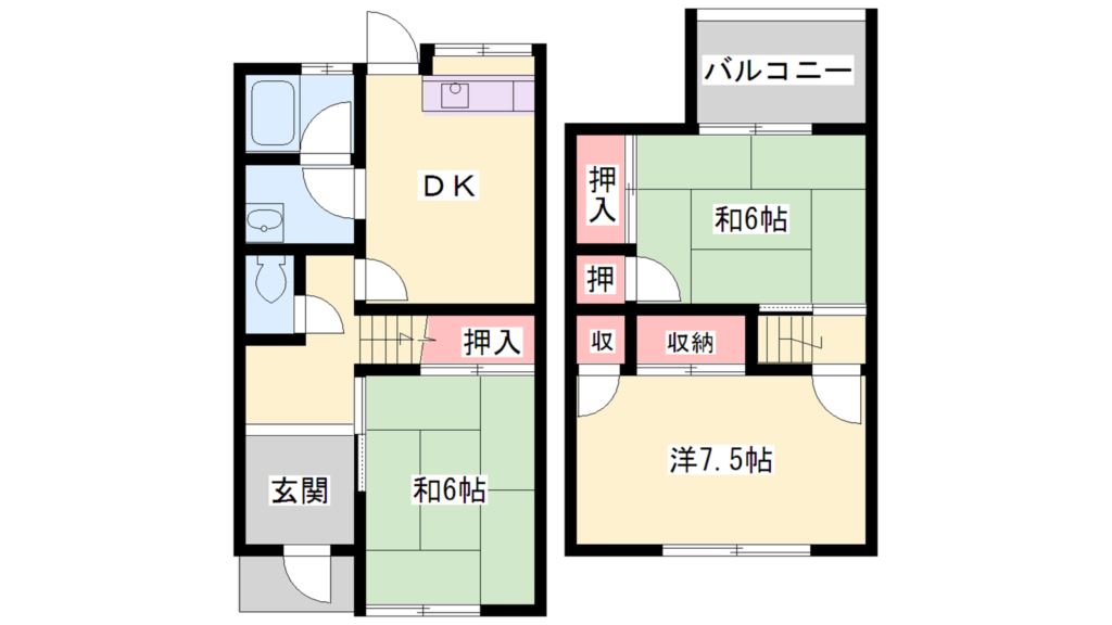 ２宝殿ヤングハイツ 間取り図