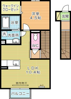 ボヌール沼 202号室 間取り