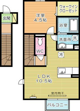 ボヌール沼 206号室 間取り