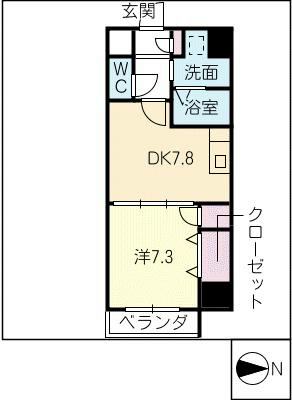 愛知県名古屋市西区名西２丁目 間取り