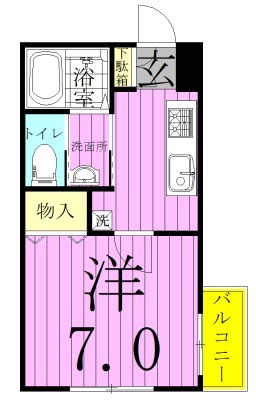 ヒューマンパレス新松戸Ⅳ 202号室 間取り