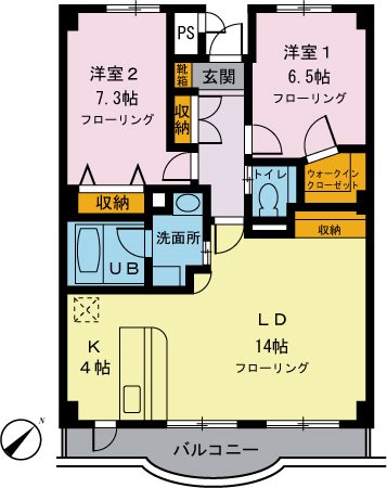 メロディーア 303号室 間取り