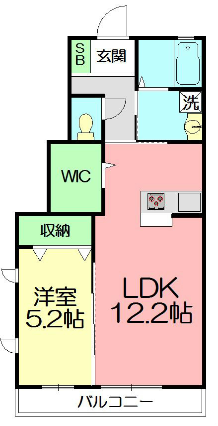 エルム湘南太平台B棟 101号室 間取り