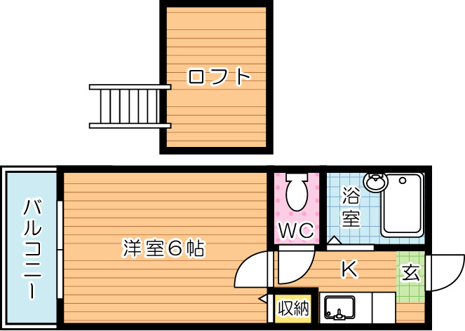 プライマリー到津の森 207号室 間取り